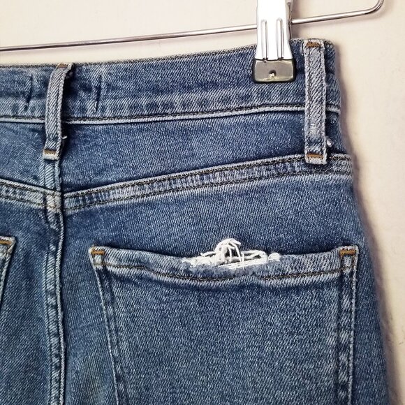 AGOLDE Nico High Rise Slim-Fit Distressed Jeans Shoreline Revolve Button Fly 23 - Picture 11 of 15